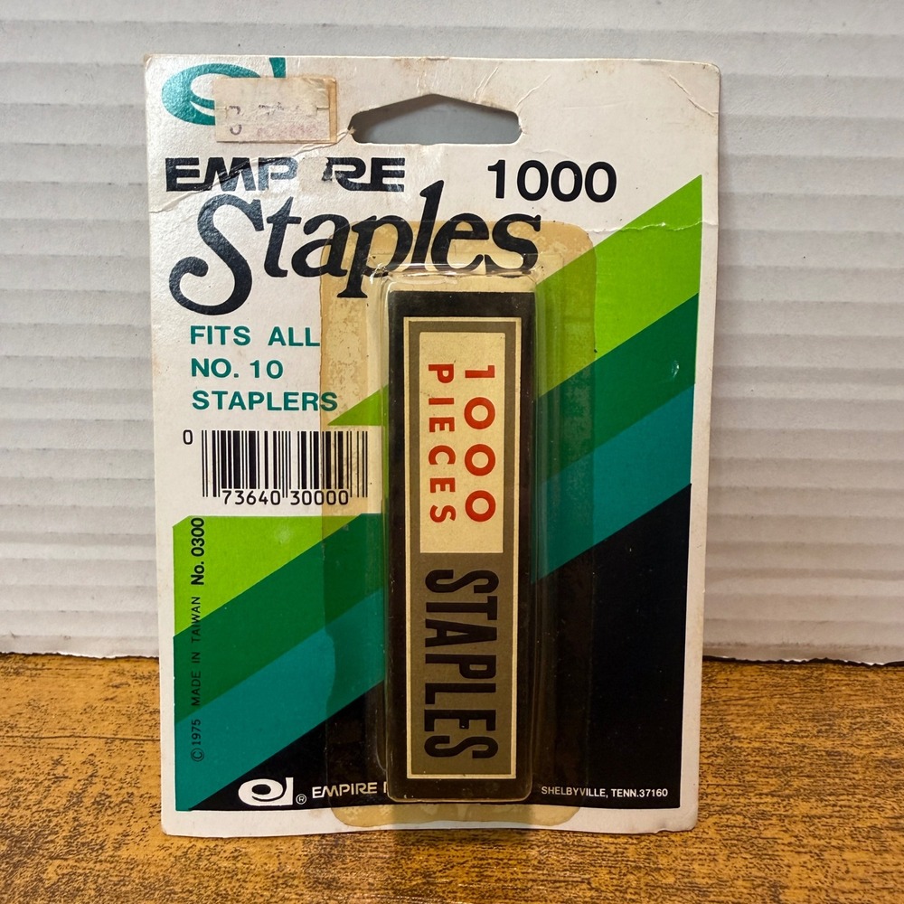 Vtg‎ 1975 Empire Staples No 10 Fits All No 10 Staplers 1000 Pieces No 0300 Prop